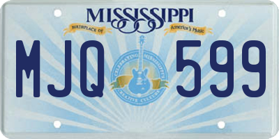 MS license plate MJQ599