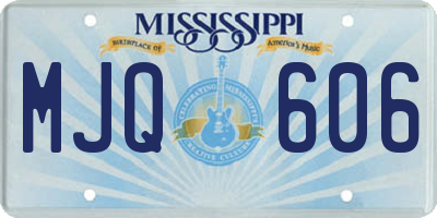 MS license plate MJQ606