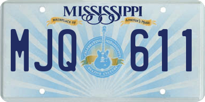 MS license plate MJQ611