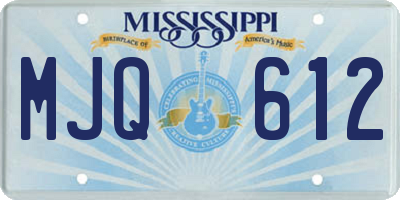MS license plate MJQ612