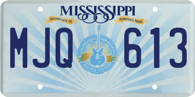 MS license plate MJQ613