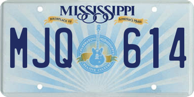 MS license plate MJQ614