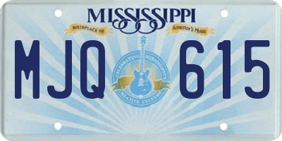 MS license plate MJQ615