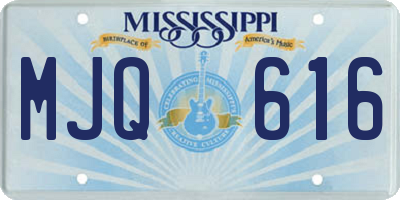 MS license plate MJQ616