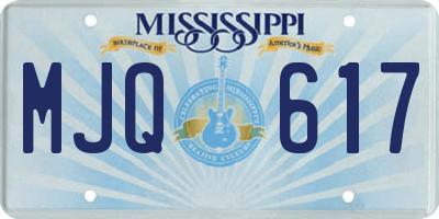 MS license plate MJQ617