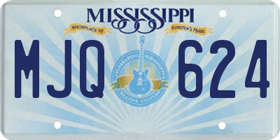 MS license plate MJQ624