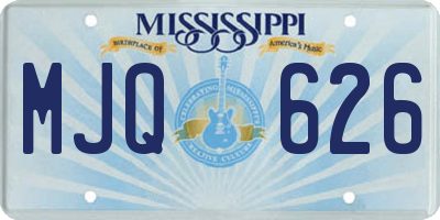 MS license plate MJQ626