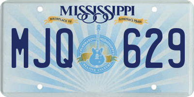 MS license plate MJQ629