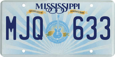 MS license plate MJQ633