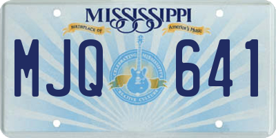MS license plate MJQ641