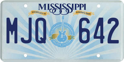 MS license plate MJQ642