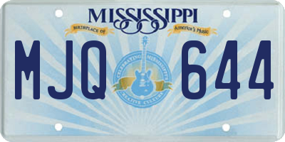 MS license plate MJQ644