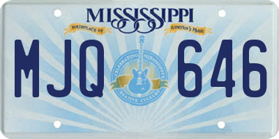 MS license plate MJQ646