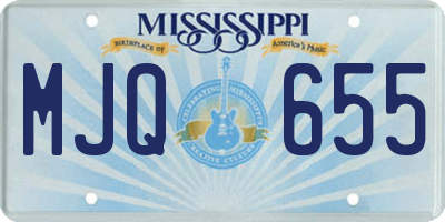MS license plate MJQ655
