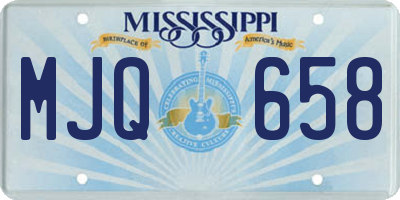 MS license plate MJQ658