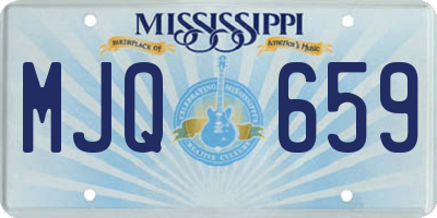 MS license plate MJQ659