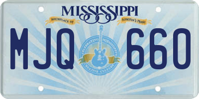 MS license plate MJQ660