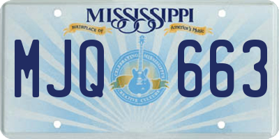 MS license plate MJQ663