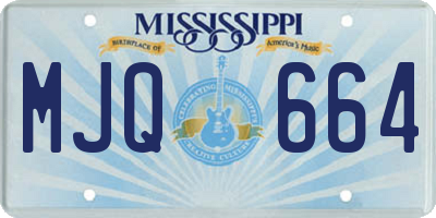 MS license plate MJQ664