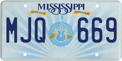 MS license plate MJQ669