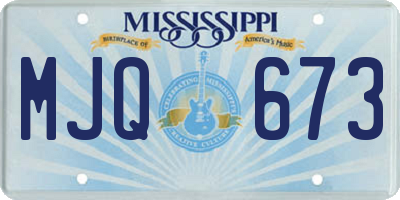 MS license plate MJQ673