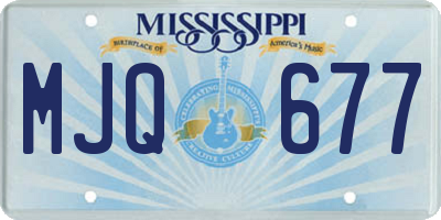 MS license plate MJQ677