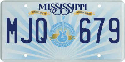 MS license plate MJQ679