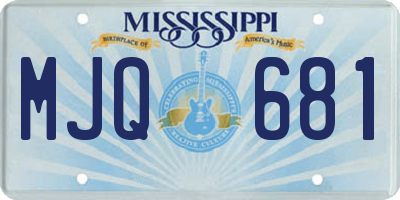 MS license plate MJQ681