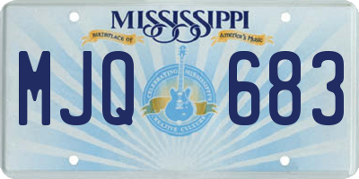 MS license plate MJQ683