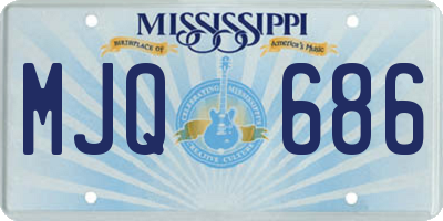MS license plate MJQ686