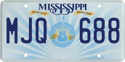 MS license plate MJQ688