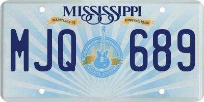 MS license plate MJQ689