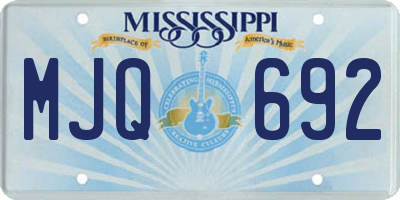 MS license plate MJQ692