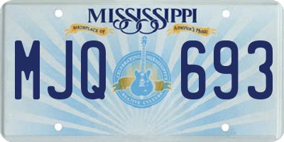 MS license plate MJQ693