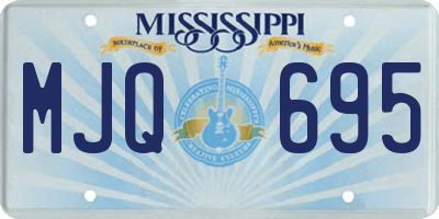 MS license plate MJQ695