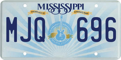 MS license plate MJQ696