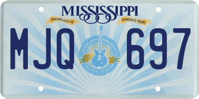 MS license plate MJQ697