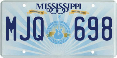 MS license plate MJQ698