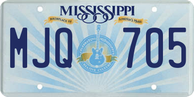 MS license plate MJQ705