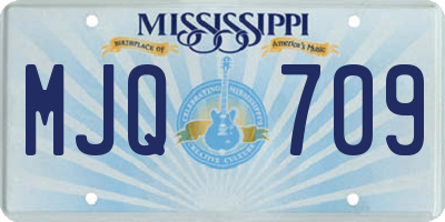 MS license plate MJQ709