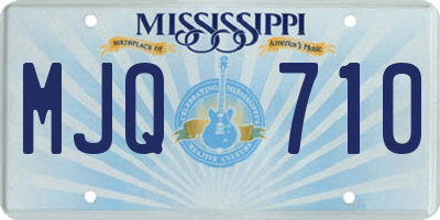 MS license plate MJQ710