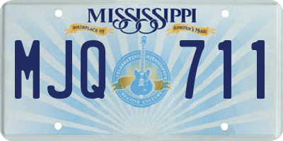 MS license plate MJQ711
