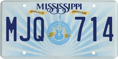 MS license plate MJQ714