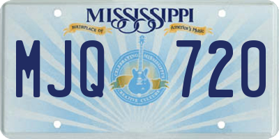 MS license plate MJQ720