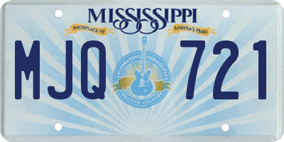 MS license plate MJQ721
