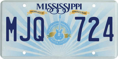 MS license plate MJQ724