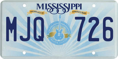 MS license plate MJQ726