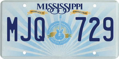 MS license plate MJQ729