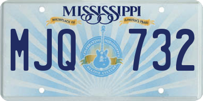 MS license plate MJQ732