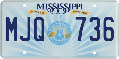 MS license plate MJQ736